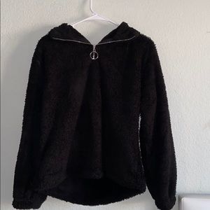 black fleece zip up